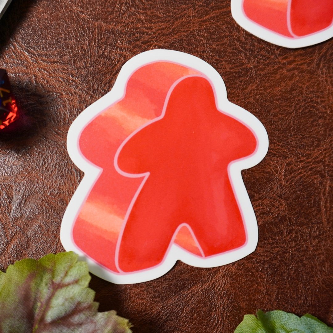 Red Meeple Sticker