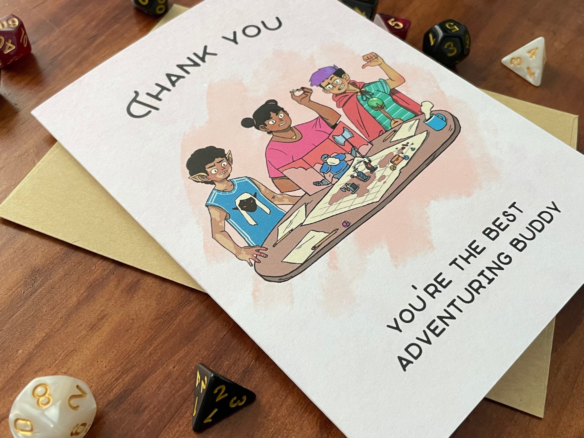 Thank You Adventuring Buddy Greeting Card