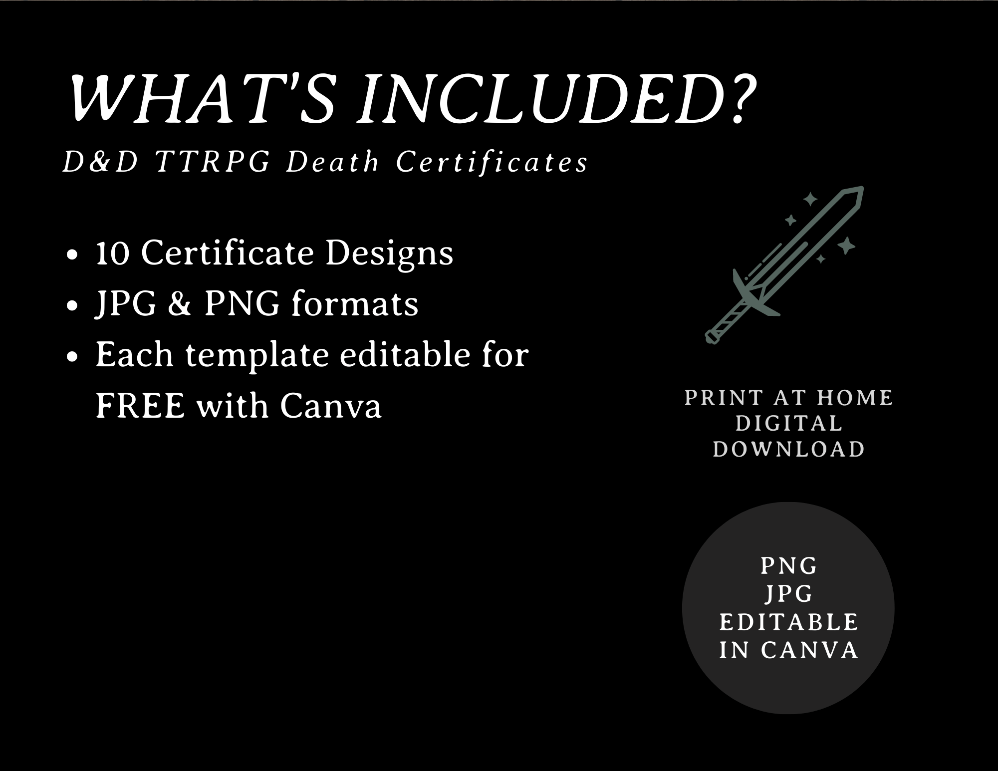Character Death Certificates