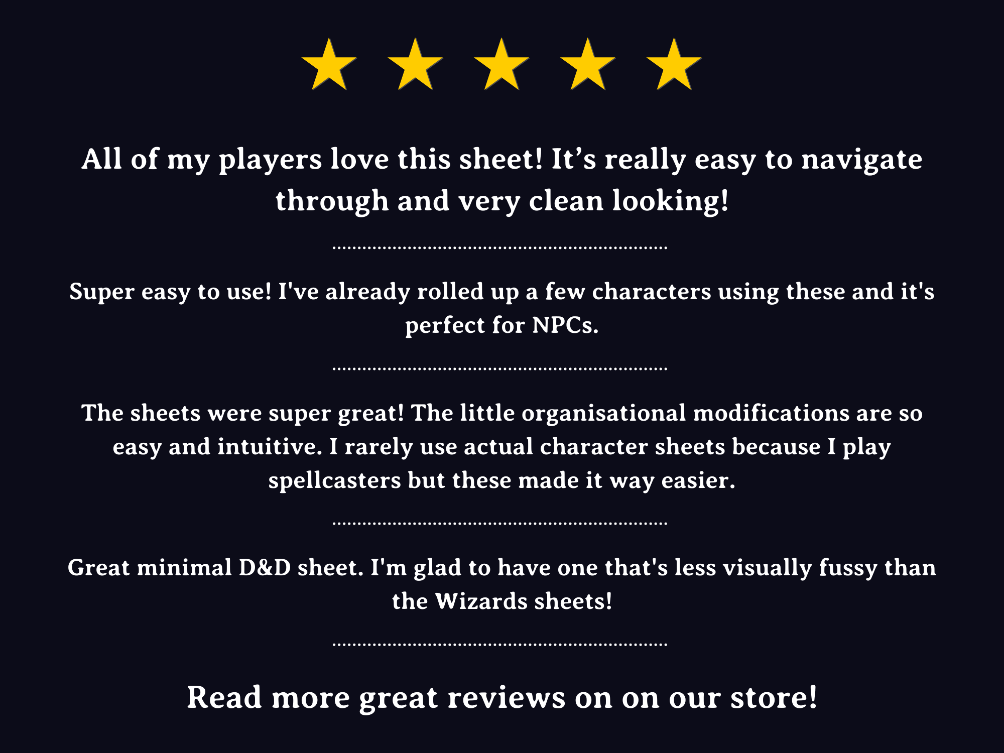 Mini 5e Character Sheets (Digital)