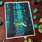 A Lost Paladin Frog Art Print