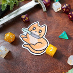 Dagger DnD Cat Sticker