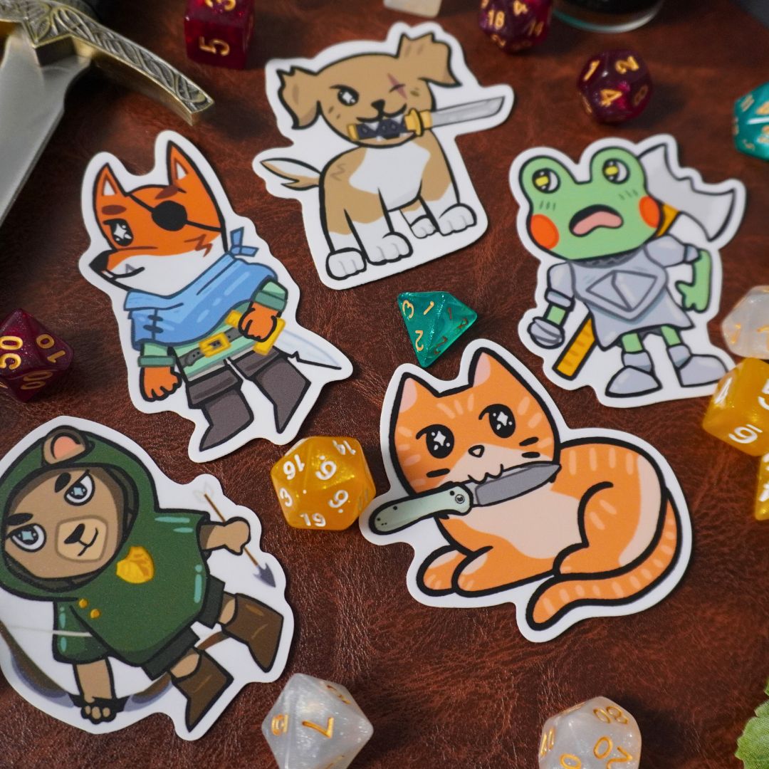 Animal Adventurer D&D Sticker Pack