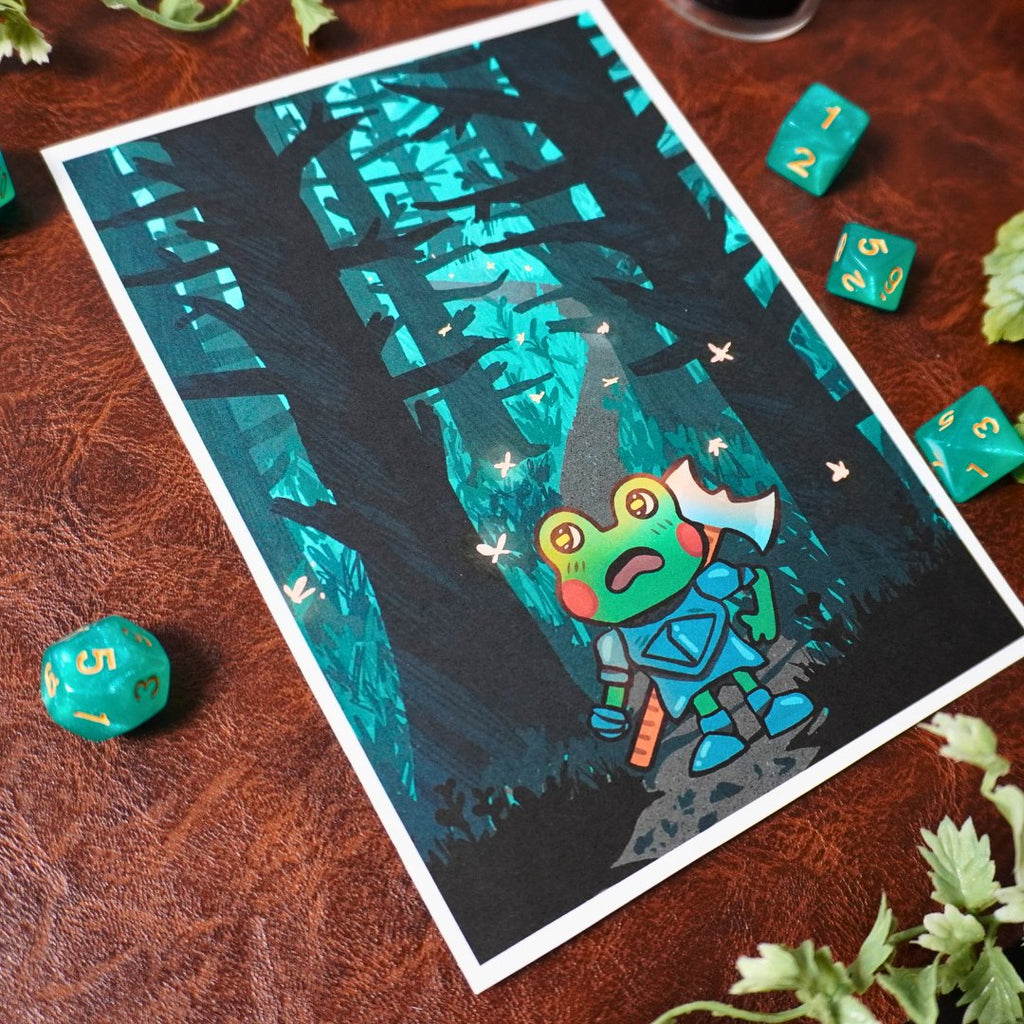 A Lost Paladin Frog Art Print