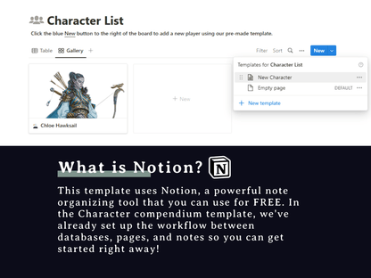 Character Compendium 5e Notion Template