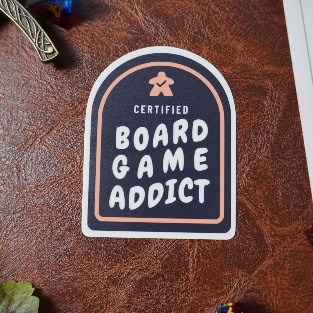 Certified Board Game Addict Sticker