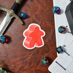 Red Meeple Sticker