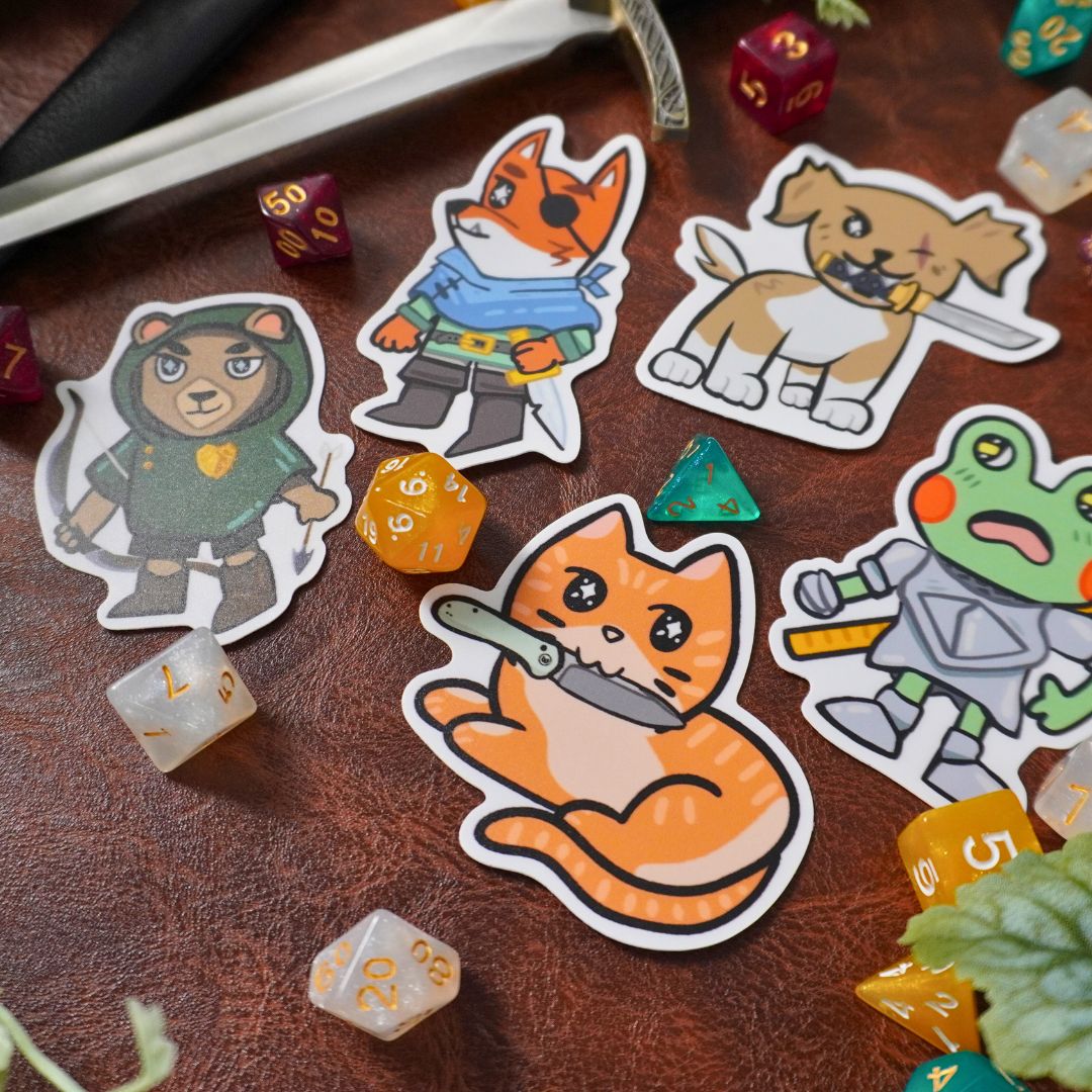 Animal Adventurer D&D Sticker Pack