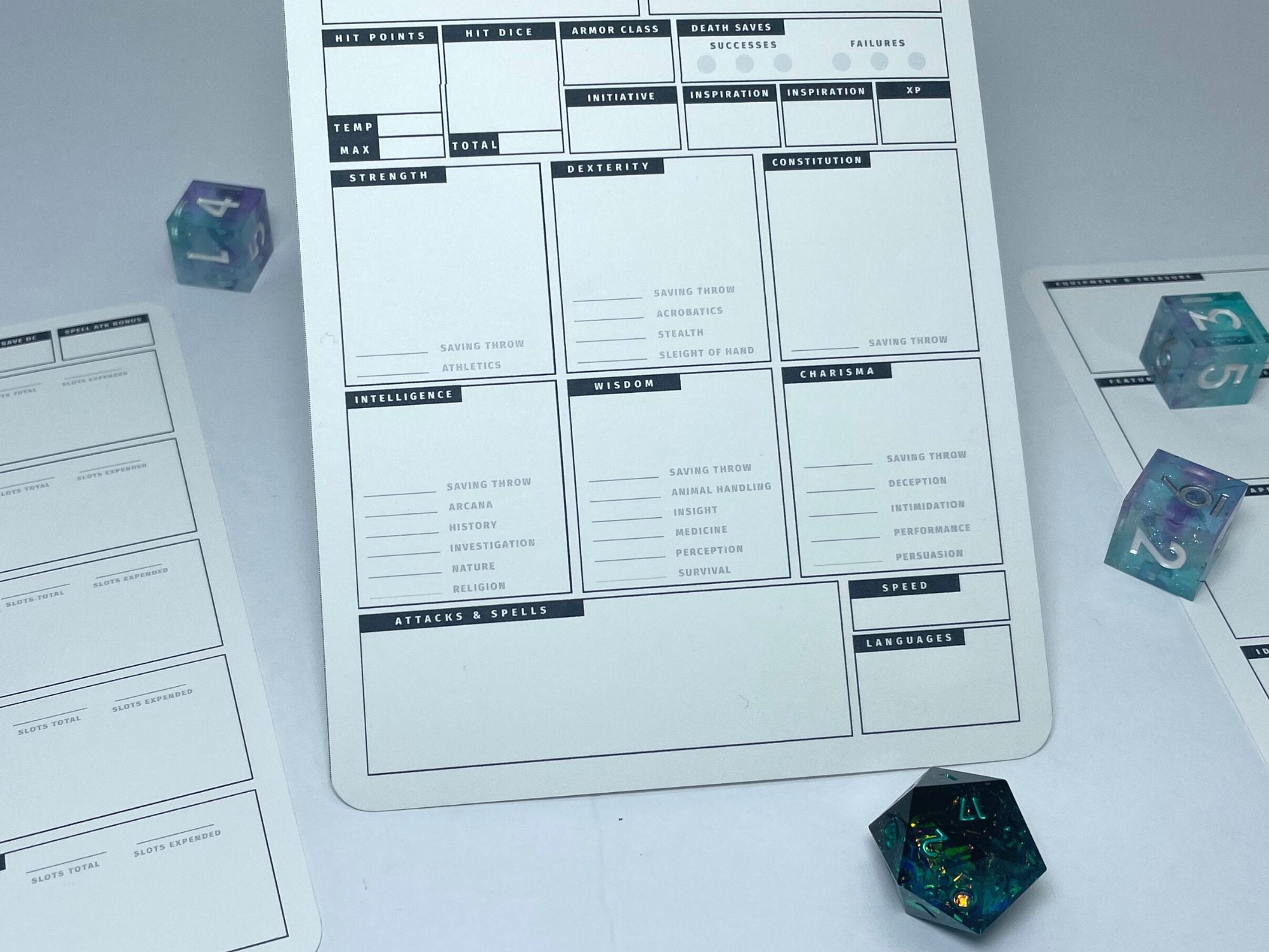 Mini 5e Character Sheets (Digital)