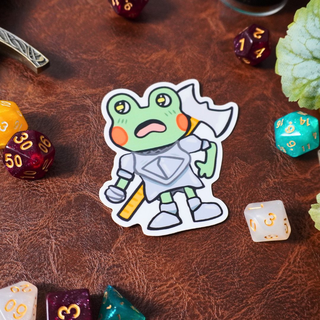 Frog Paladin Sticker