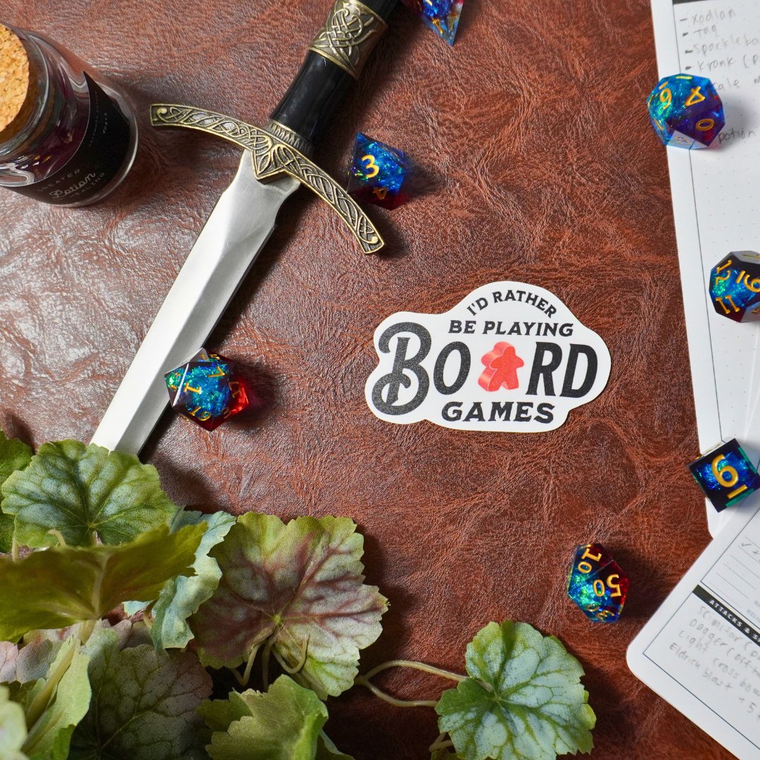 I'd Rather Be Playing Board Games Sticker