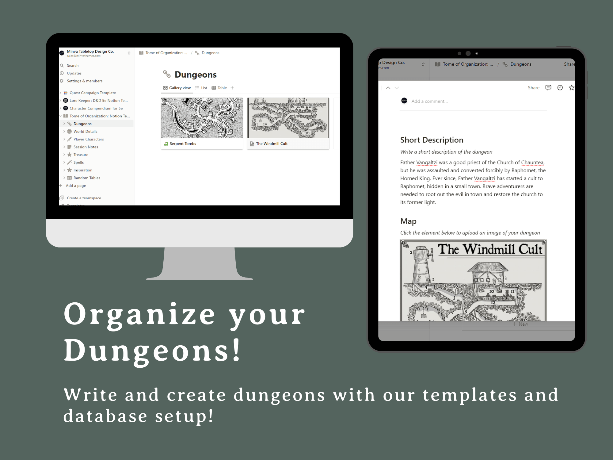 Tome of Organization Notion Template: Designed for Old-School Essentials