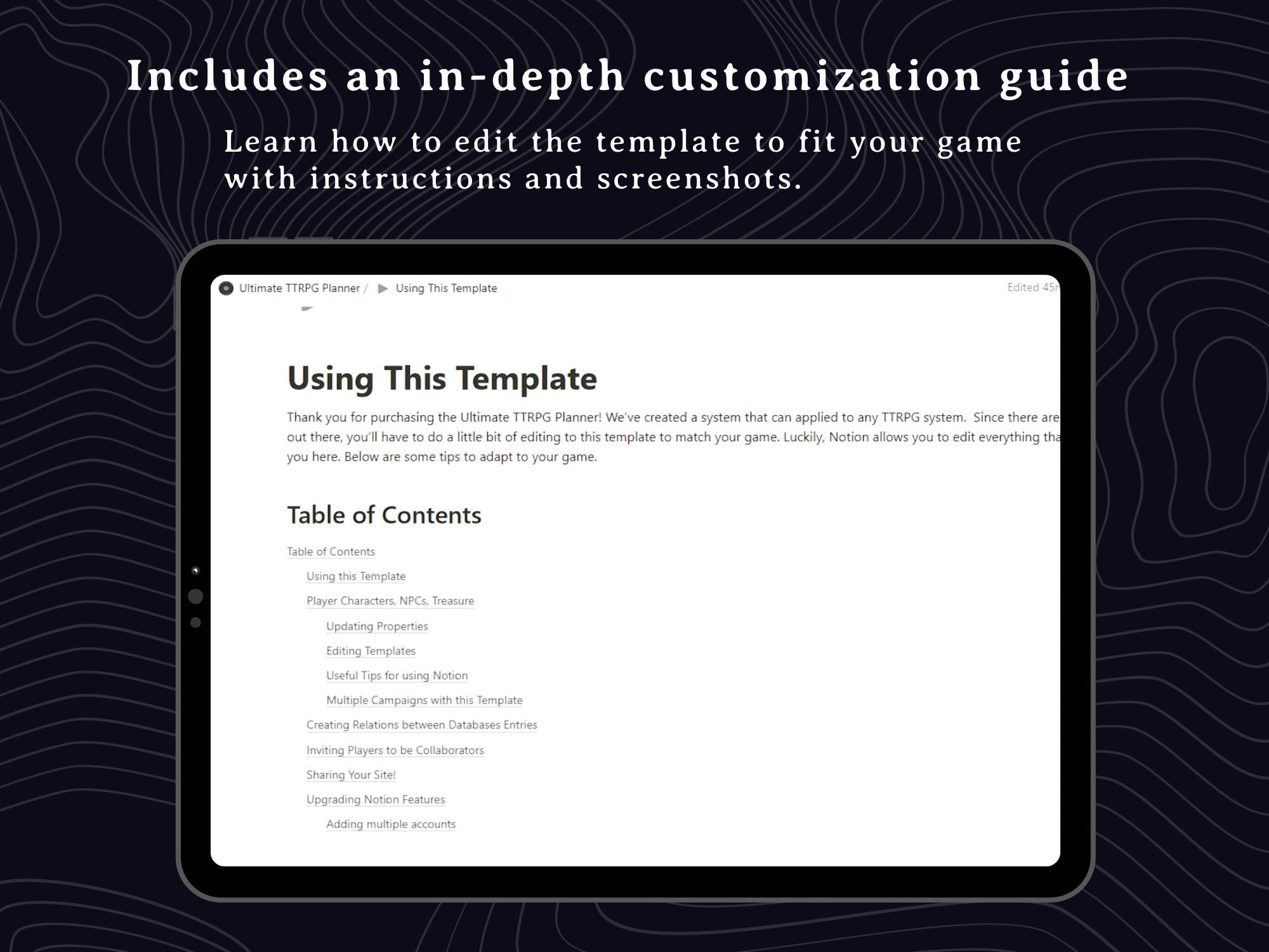 Ultimate TTRPG Planner: Notion Template