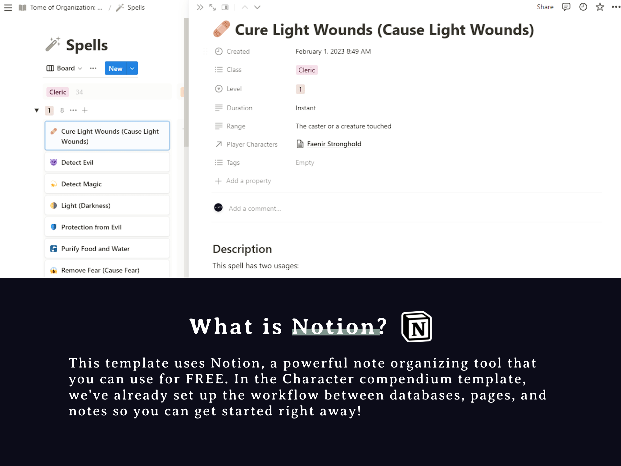 Tome of Organization Notion Template: Designed for Old-School Essentials