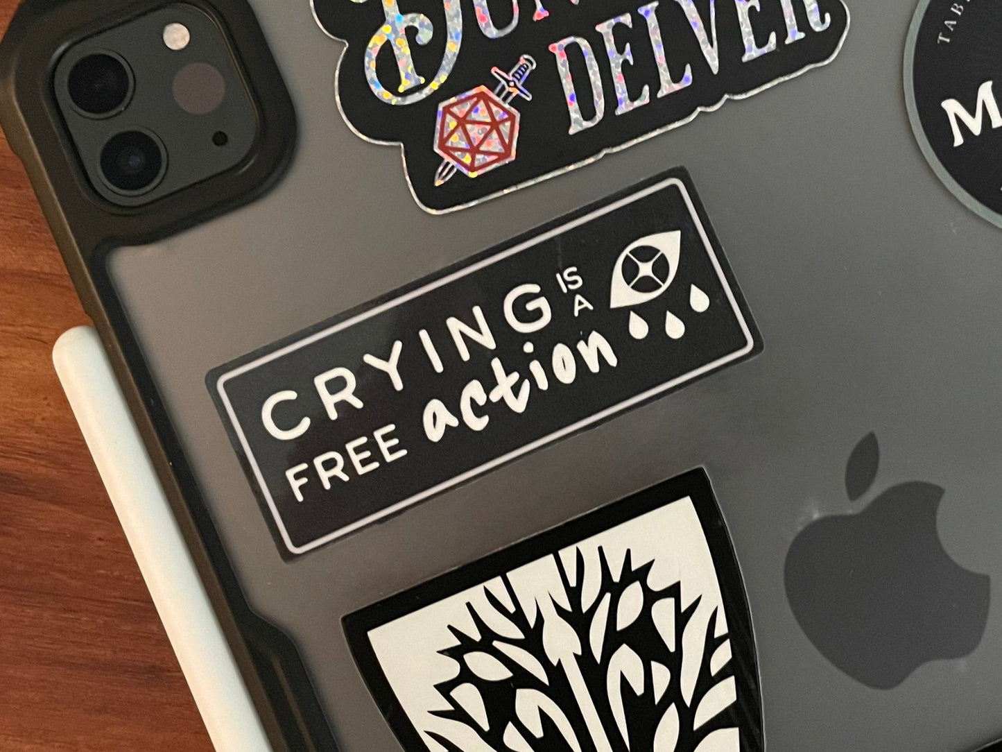 Crying is a Free Action Sticker