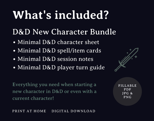 5e New Character Bundle