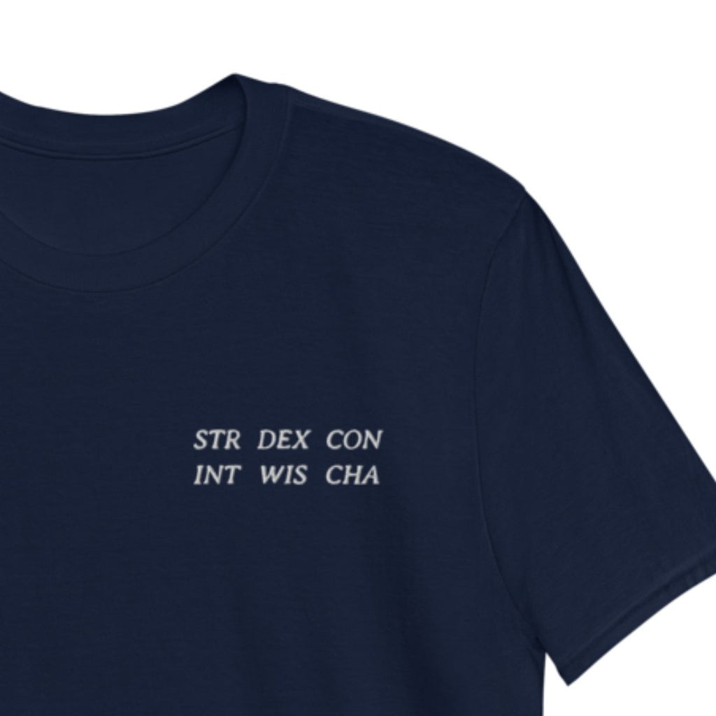 Ability Scores Embroidered Unisex T-Shirt