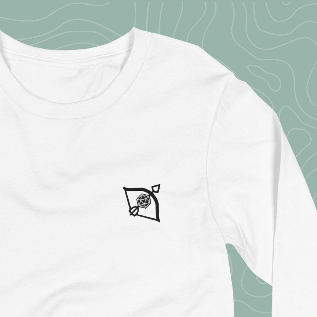 D20 Bow Long Sleeve Tee Embroidered