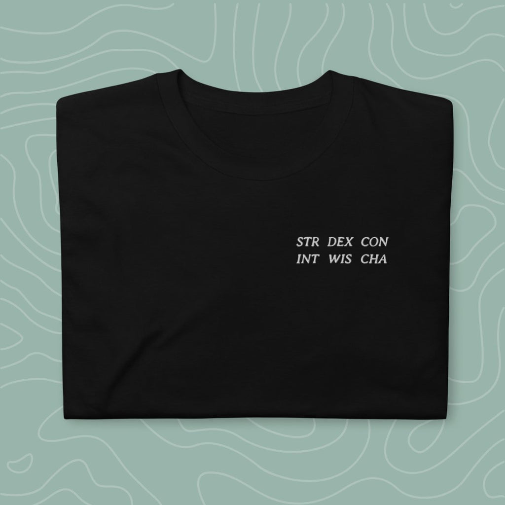 Ability Scores Embroidered Unisex T-Shirt