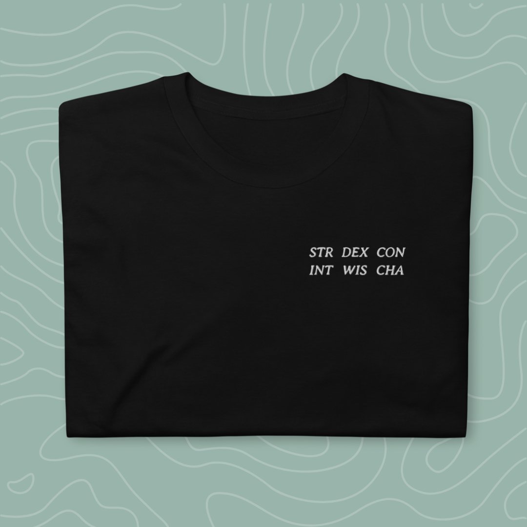 Ability Scores Embroidered Unisex T-Shirt
