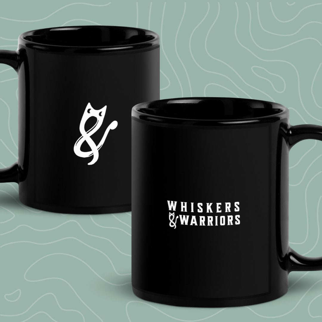 Whiskers & Warriors Cat Mug