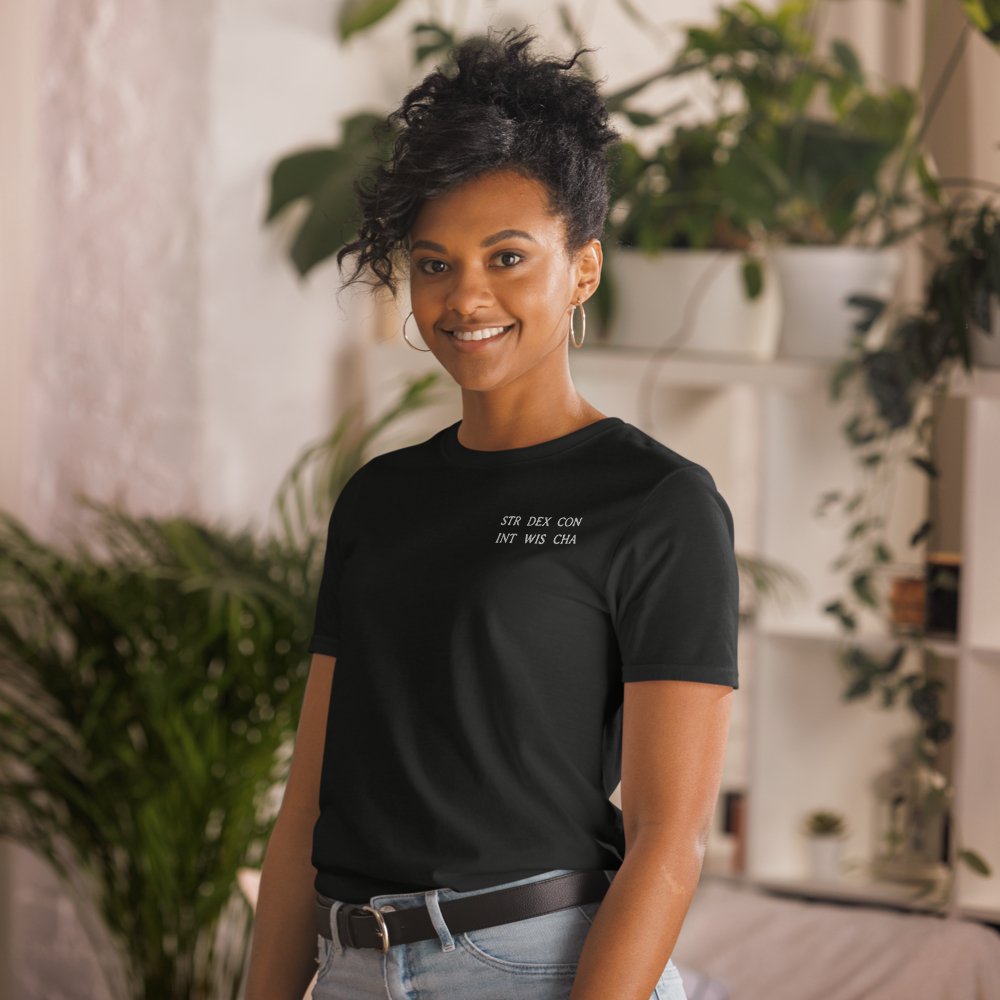 Ability Scores Embroidered Unisex T-Shirt