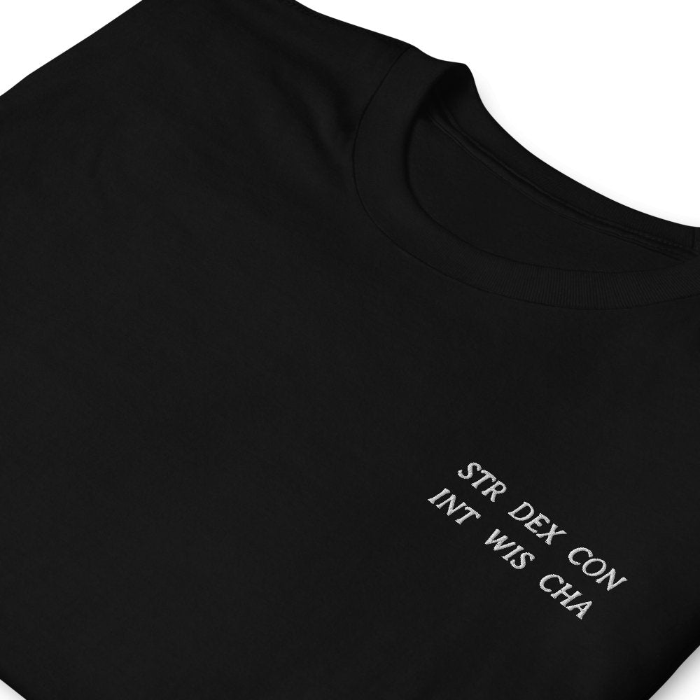 Ability Scores Embroidered Unisex T-Shirt