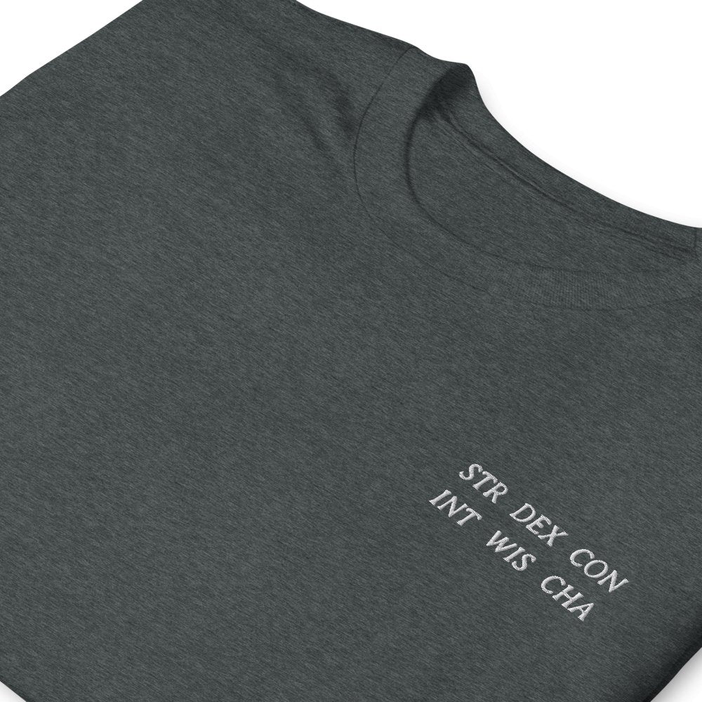 Ability Scores Embroidered Unisex T-Shirt