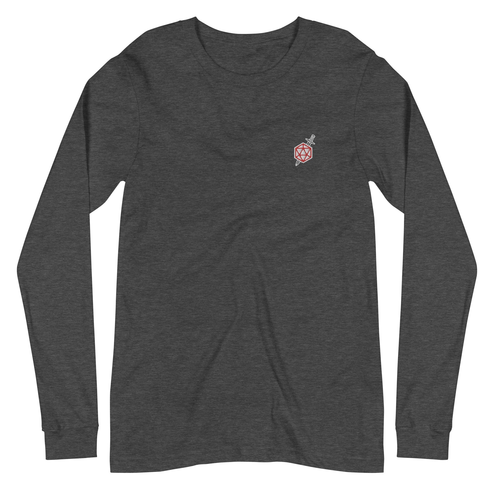 D20 Dagger Long Sleeve Tee Embroidered