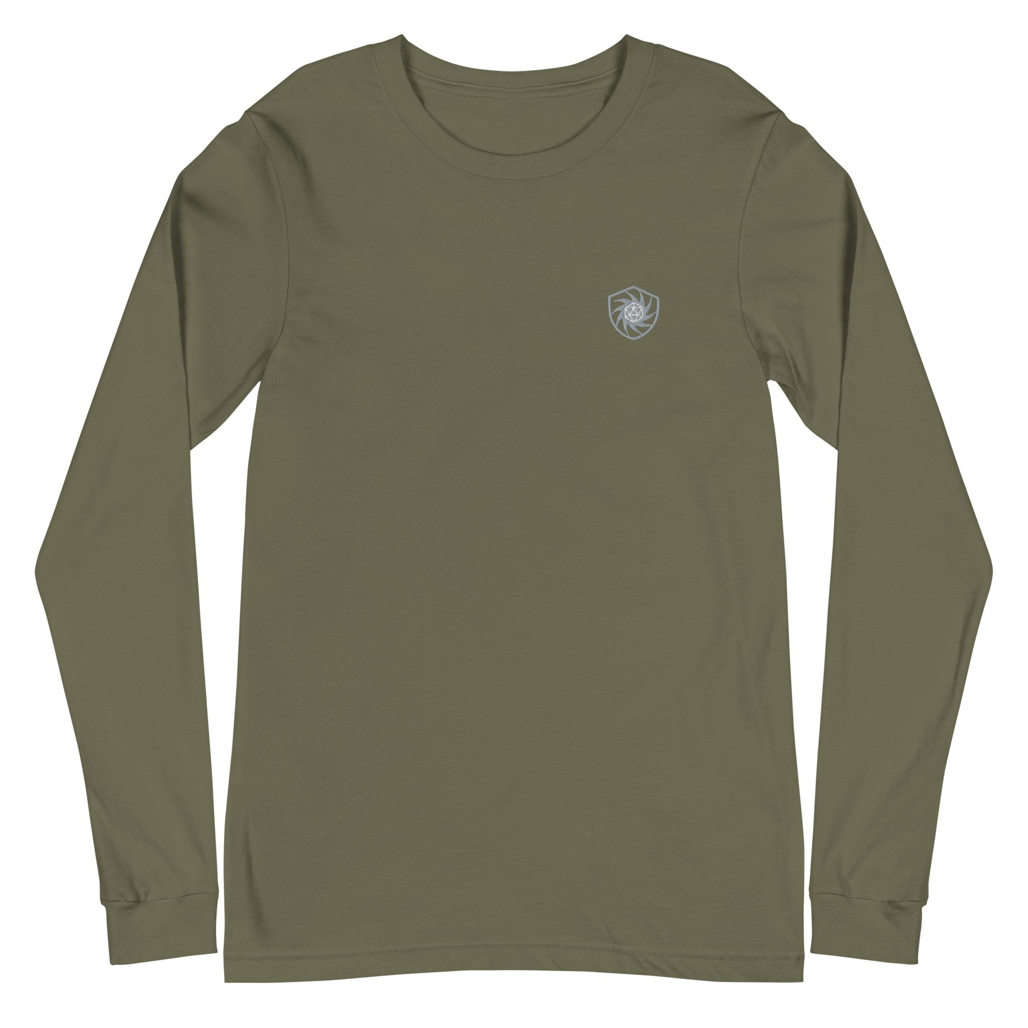 D20 Magic Shield Long Sleeve Tee Embroidered